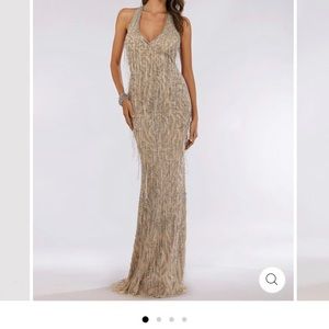 Lara silver fringe dress